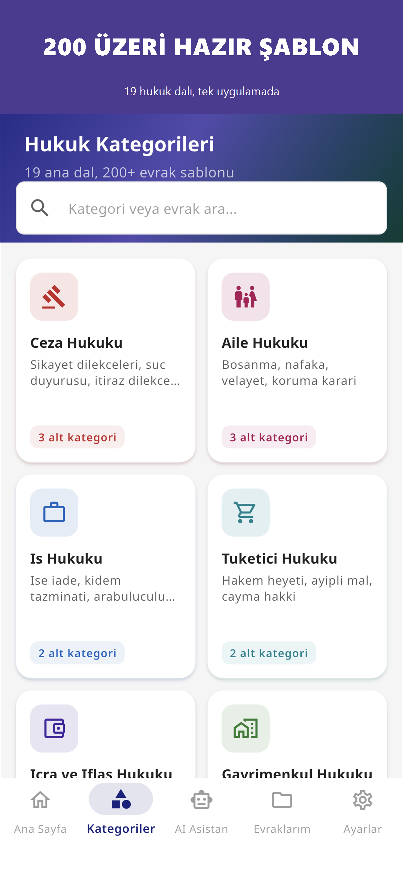 200 Üzeri Hazır Şablon