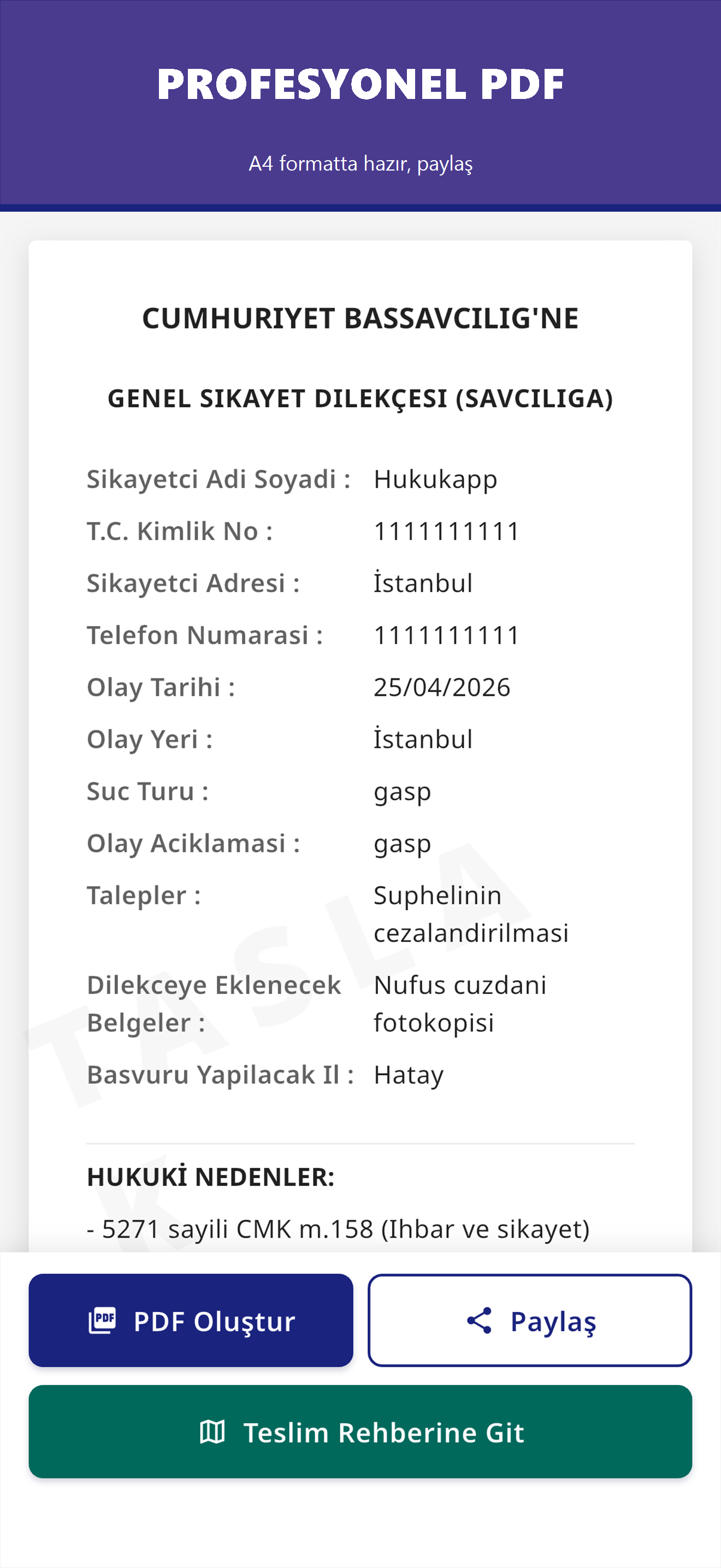 Profesyonel PDF Çıktı